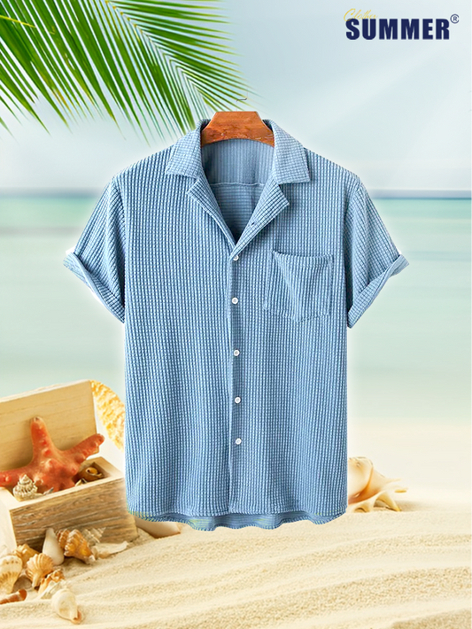 Men's Breathable Woven Shirt - Summer Style ☀️