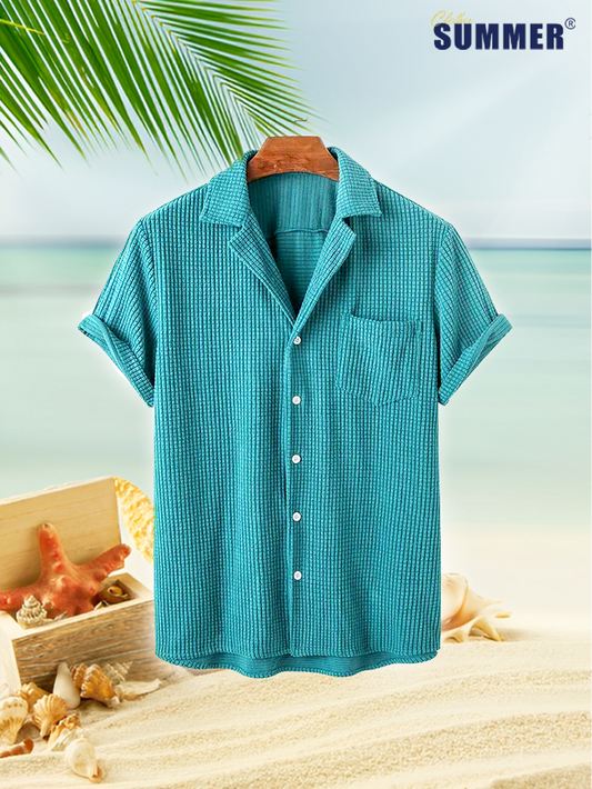 Men's Breathable Woven Shirt - Summer Style ☀️